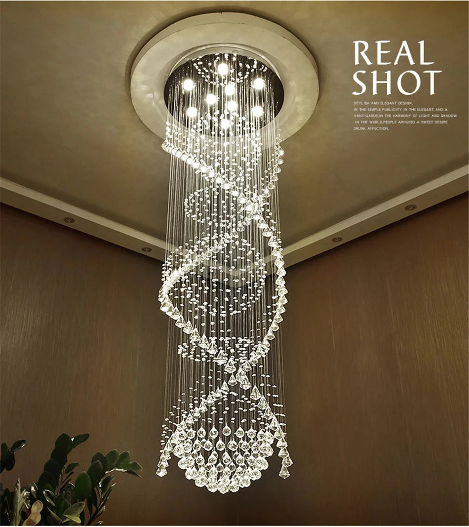 Luminaire Lustre design aérien en cristal – Référence : Aelienne7834- - Nexa Lights