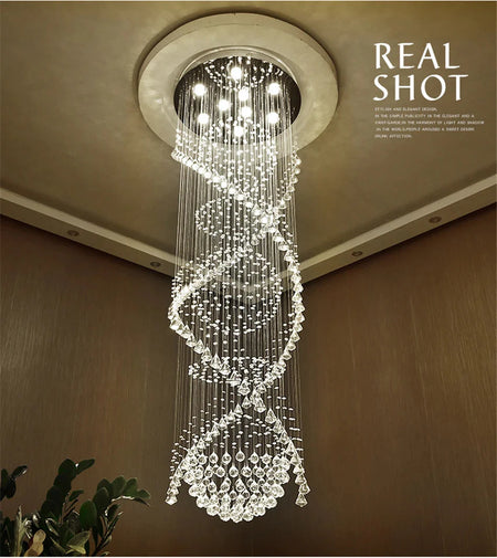 Luminaire Lustre design aérien en cristal – Référence : Aelienne7834- - Nexa Lights
