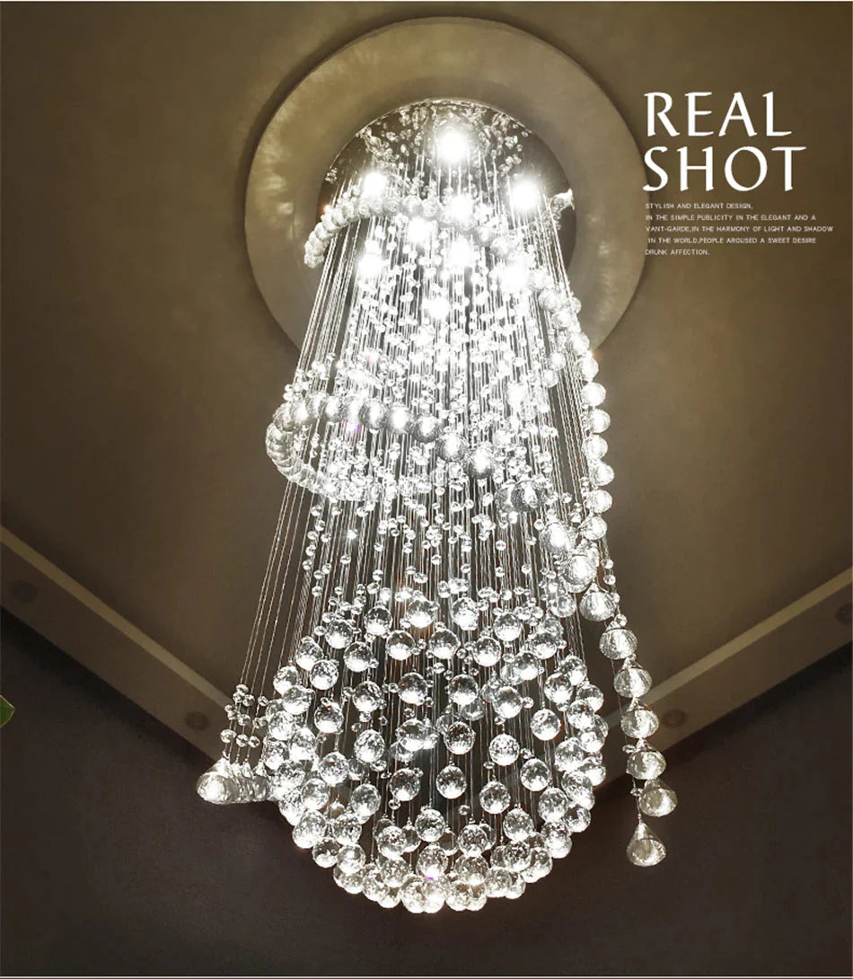 Luminaire Lustre design aérien en cristal – Référence : Aelienne7834- - Nexa Lights