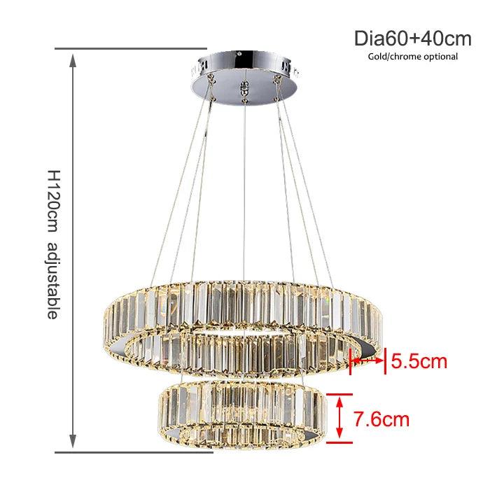 Luminaire Lustre design aérien en cristal – Référence : Elowen3478- - Nexa Lights