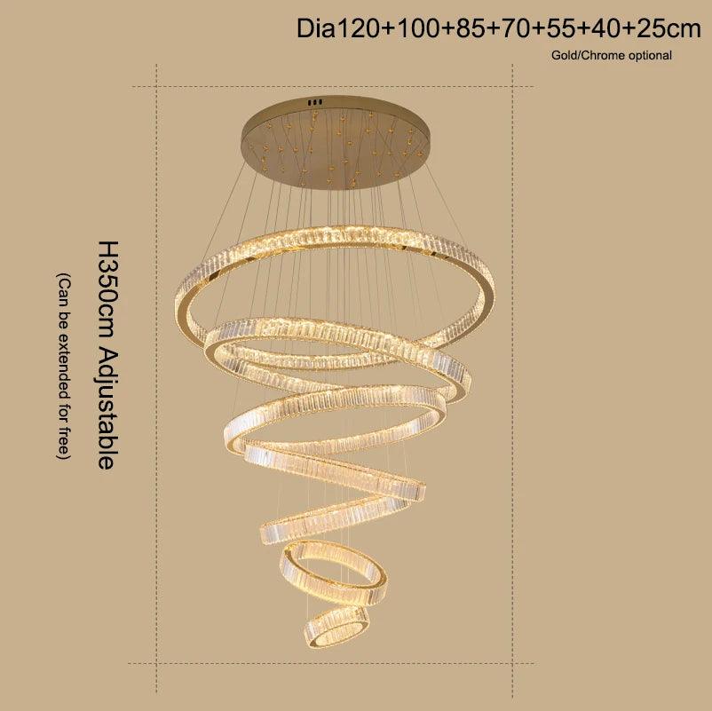Luminaire Lustre design aérien en cristal – Référence : Elowen3478- - Nexa Lights