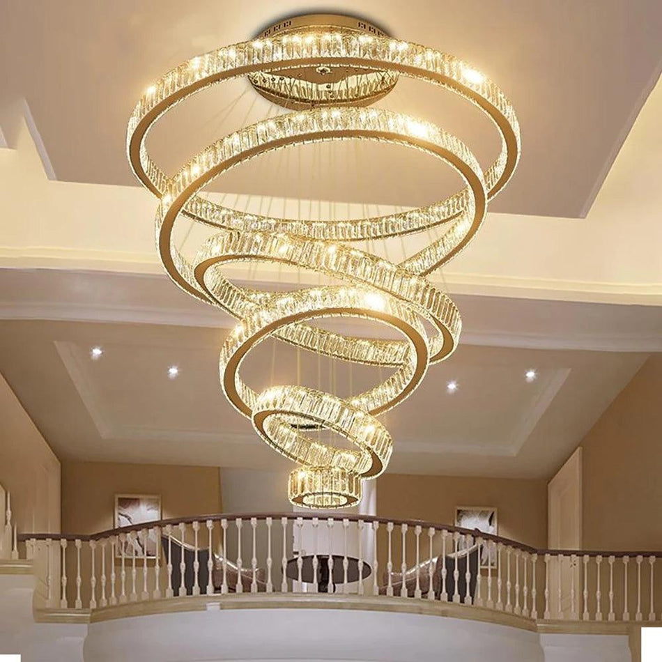 Luminaire Lustre design aérien en cristal – Référence : Elowen3478- - Nexa Lights