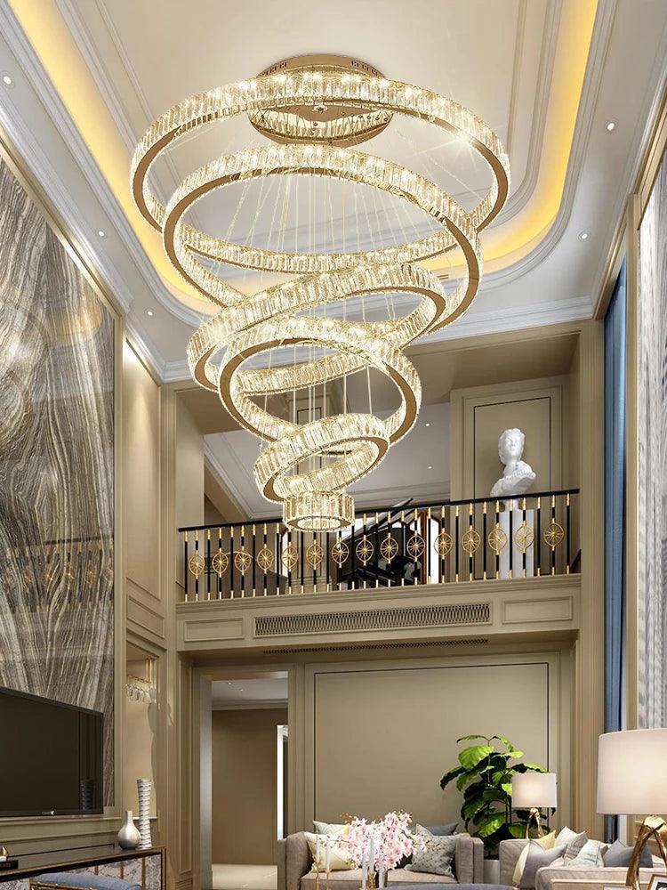 Luminaire Lustre design aérien en cristal – Référence : Elowen3478- - Nexa Lights