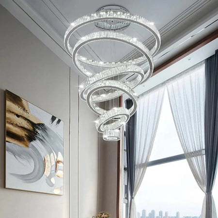Luminaire Lustre design aérien en cristal – Référence : Elowen3478- - Nexa Lights
