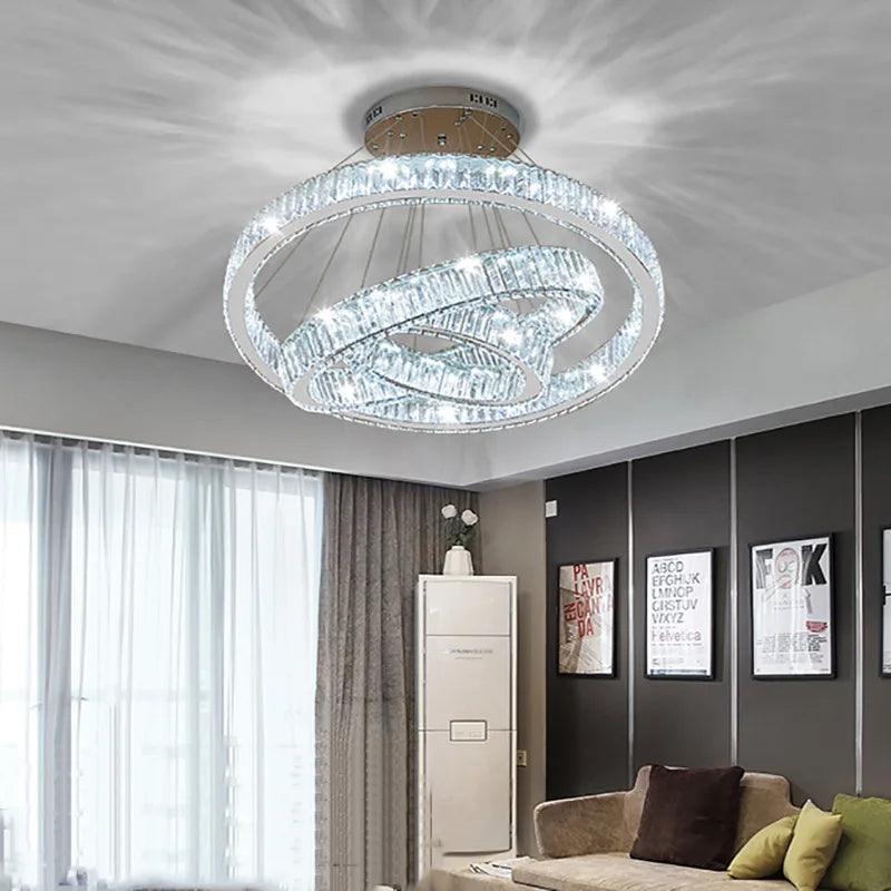 Luminaire Lustre design aérien en cristal – Référence : Elowen3478- - Nexa Lights