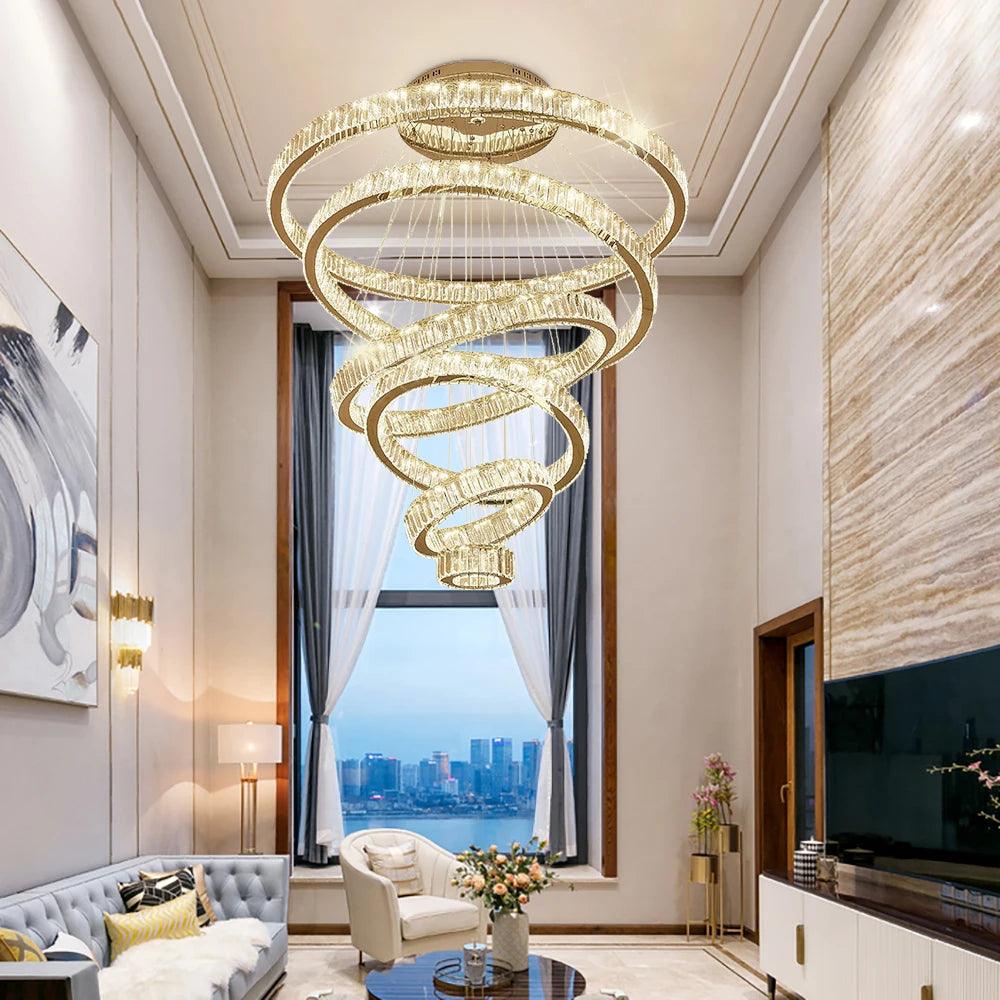 Luminaire Lustre design aérien en cristal – Référence : Elowen3478- - Nexa Lights