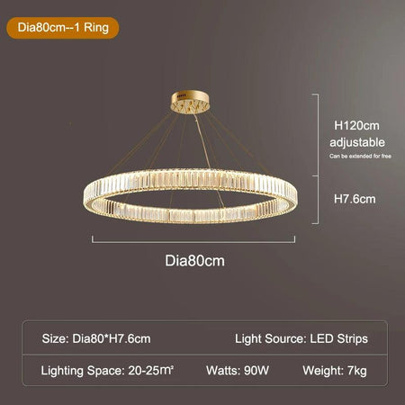 Luminaire Lustre design aérien en cristal – Référence : Elowen3478- - Nexa Lights