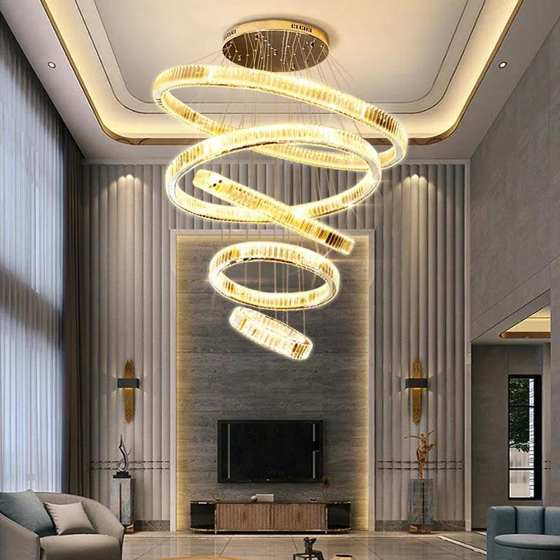 Luminaire Lustre design aérien en cristal – Référence : Elowen3478- - Nexa Lights