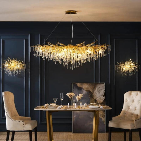 Luminaire Lustre design aérien en cristal – Référence : Elowen3765- - Nexa Lights