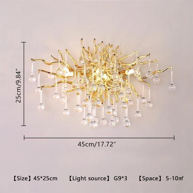 Luminaire Lustre design aérien en cristal – Référence : Elowen3765- - Nexa Lights