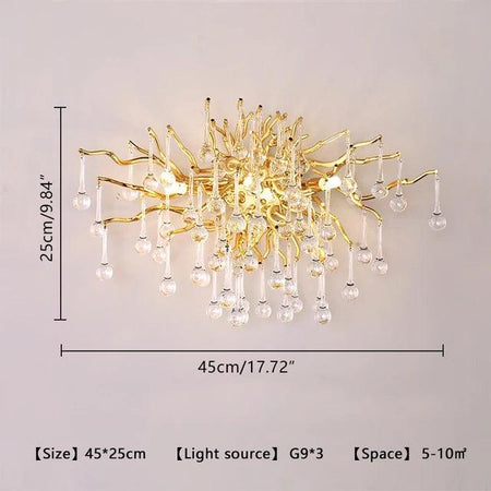 Luminaire Lustre design aérien en cristal – Référence : Elowen3765- - Nexa Lights
