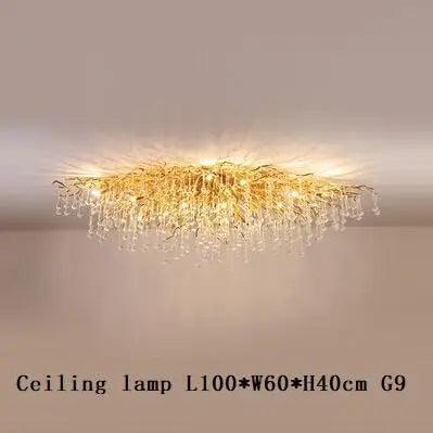 Luminaire Lustre design aérien en cristal – Référence : Elowen3765- - Nexa Lights