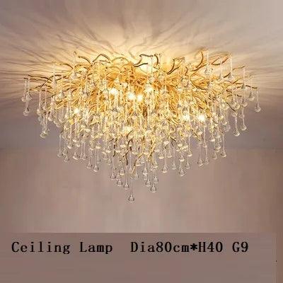 Luminaire Lustre design aérien en cristal – Référence : Elowen3765- - Nexa Lights
