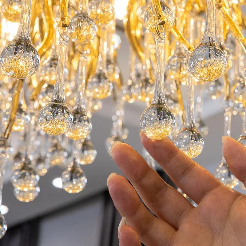 Luminaire Lustre design aérien en cristal – Référence : Elowen3765- - Nexa Lights