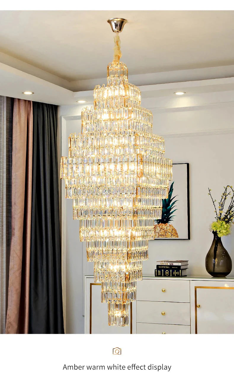 Luminaire Lustre design aérien en cristal – Référence : Elowen3847- - Nexa Lights