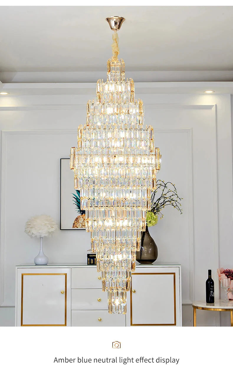 Luminaire Lustre design aérien en cristal – Référence : Elowen3847- - Nexa Lights
