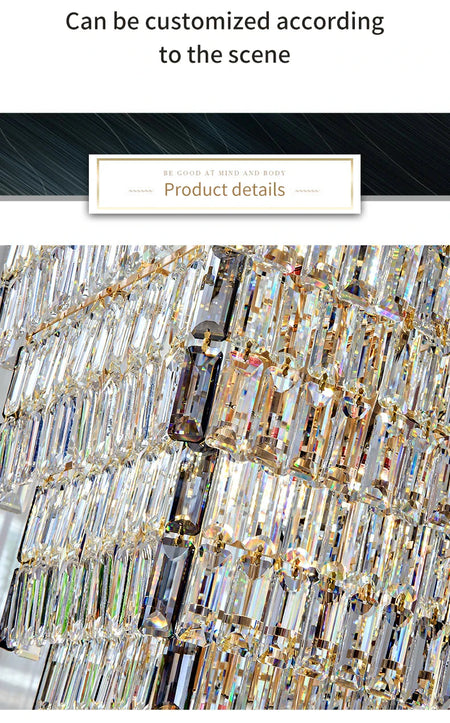 Luminaire Lustre design aérien en cristal – Référence : Elowen3847- - Nexa Lights