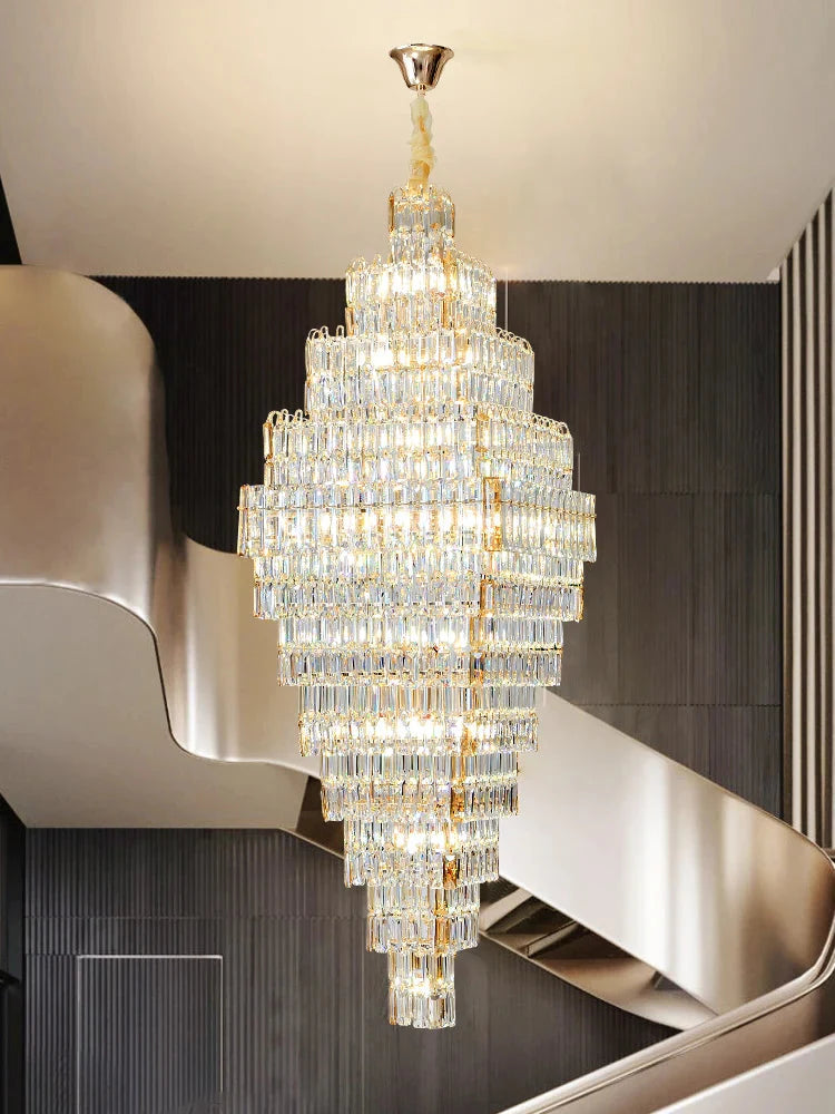 Luminaire Lustre design aérien en cristal – Référence : Elowen3847- - Nexa Lights