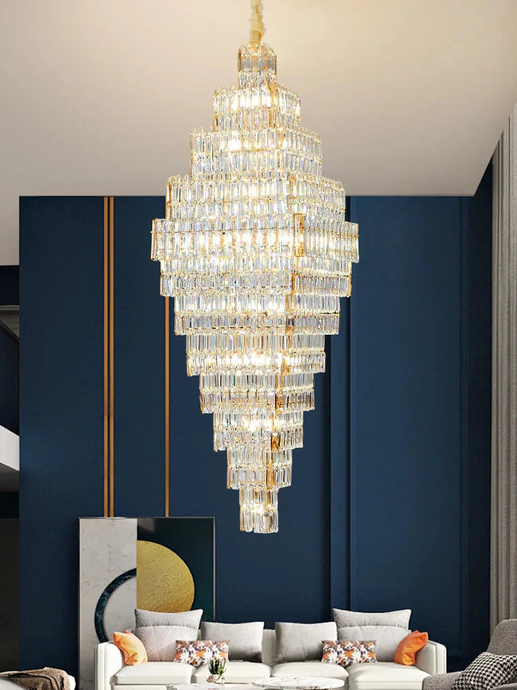 Luminaire Lustre design aérien en cristal – Référence : Elowen3847- - Nexa Lights