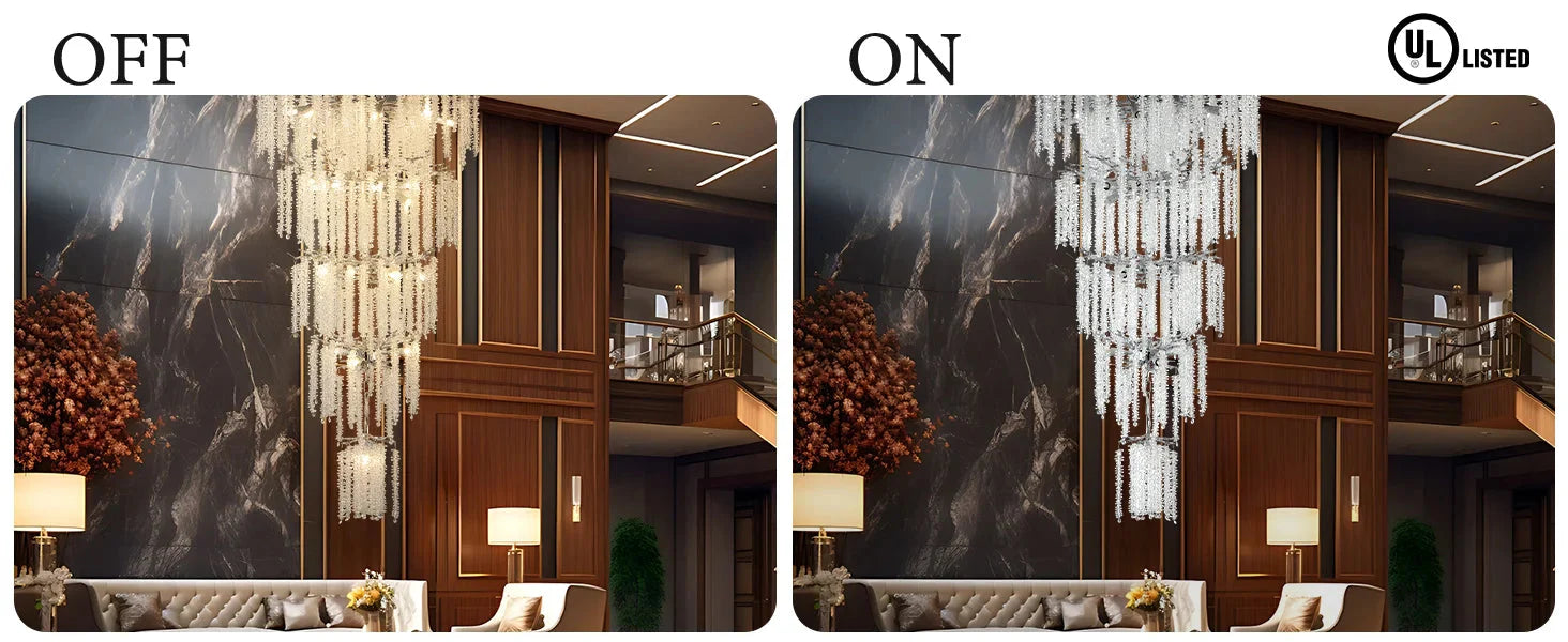 Luminaire Lustre design aérien en cristal – Référence : Elowen7832- - Nexa Lights