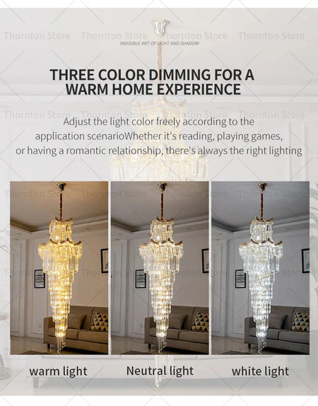 Luminaire Lustre design aérien en cristal – Référence : Elowen8374- - Nexa Lights