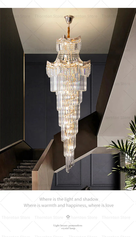Luminaire Lustre design aérien en cristal – Référence : Elowen8374- - Nexa Lights