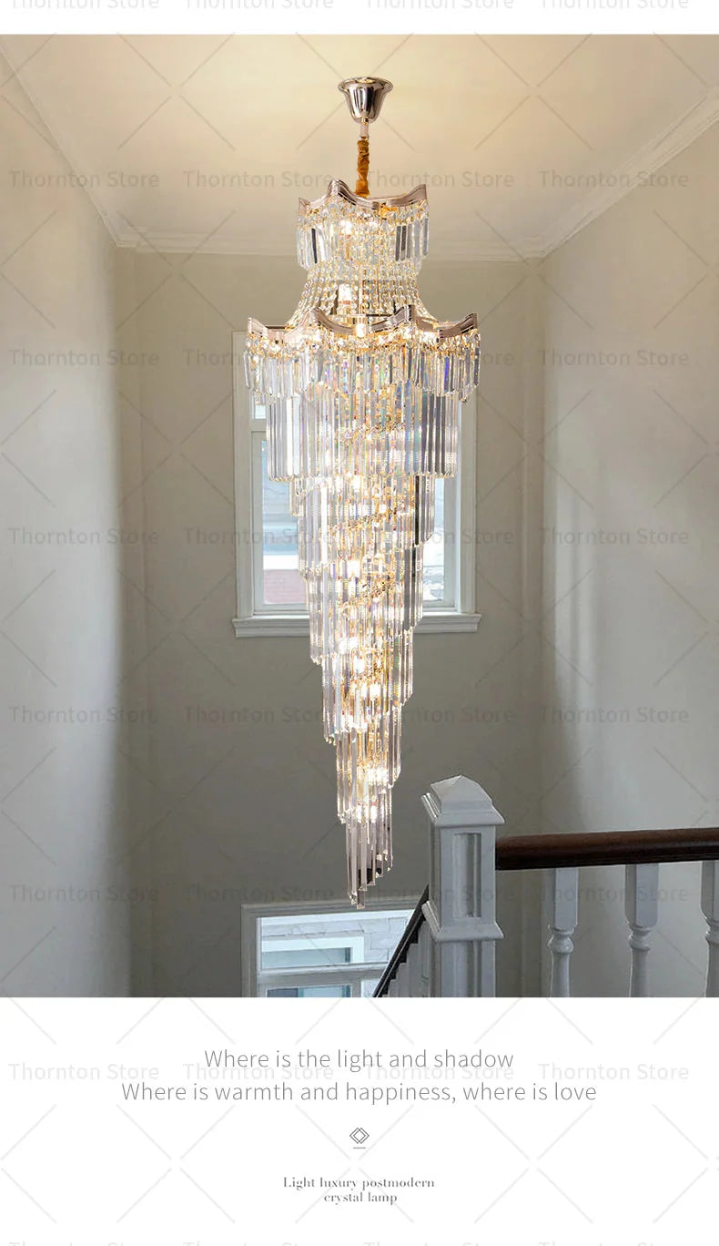 Luminaire Lustre design aérien en cristal – Référence : Elowen8374- - Nexa Lights