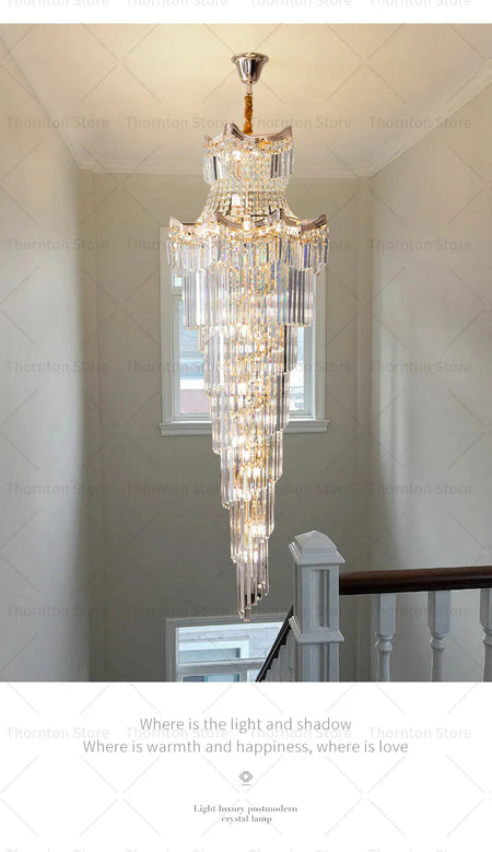 Luminaire Lustre design aérien en cristal – Référence : Elowen8374- - Nexa Lights