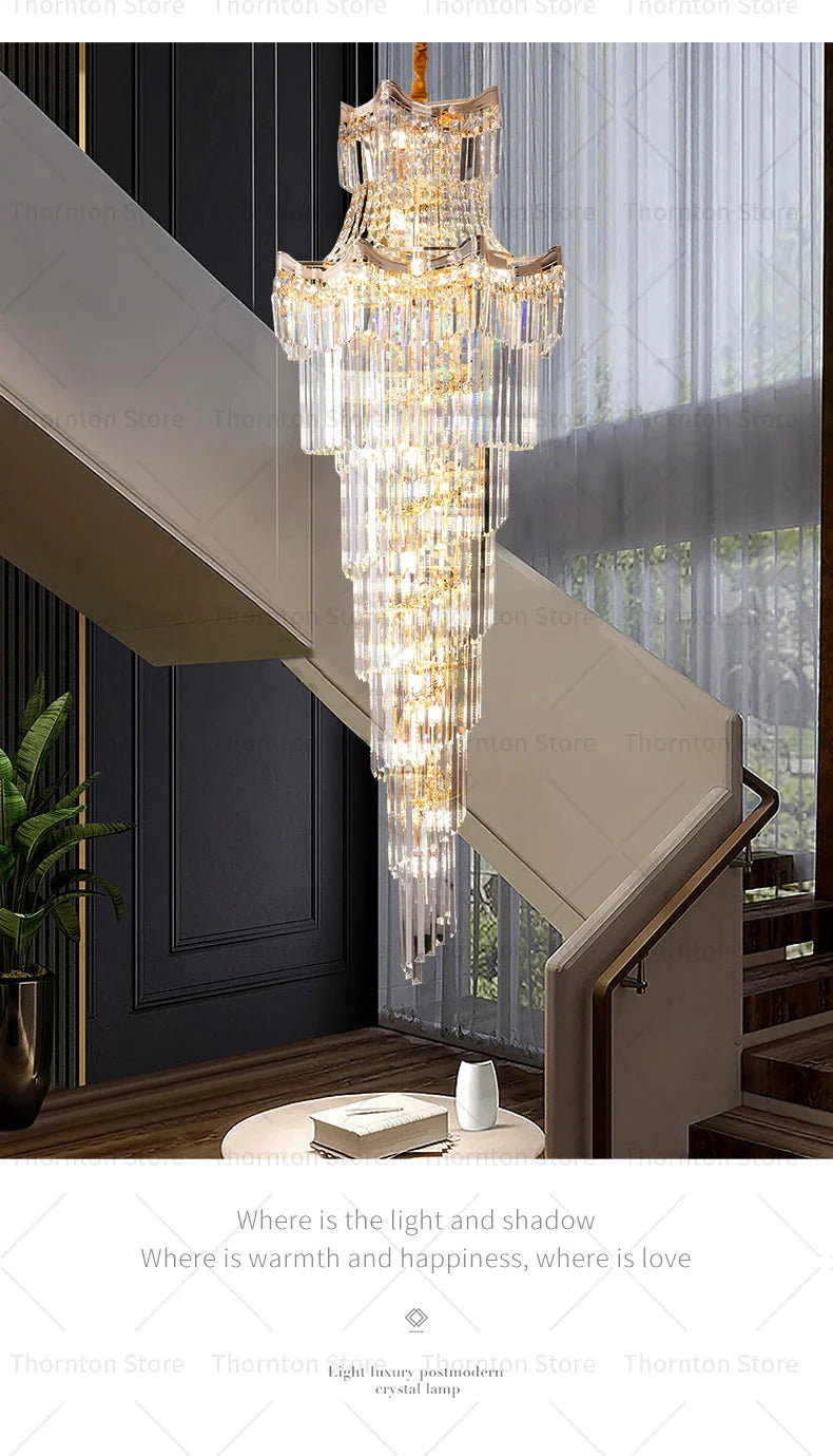 Luminaire Lustre design aérien en cristal – Référence : Elowen8374- - Nexa Lights