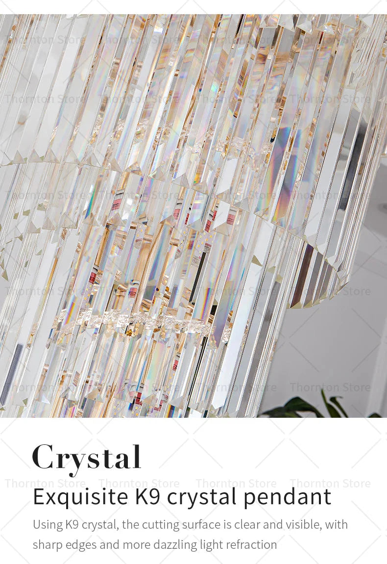 Luminaire Lustre design aérien en cristal – Référence : Elowen8374- - Nexa Lights