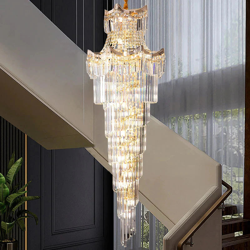 Luminaire Lustre design aérien en cristal – Référence : Elowen8374- - Nexa Lights