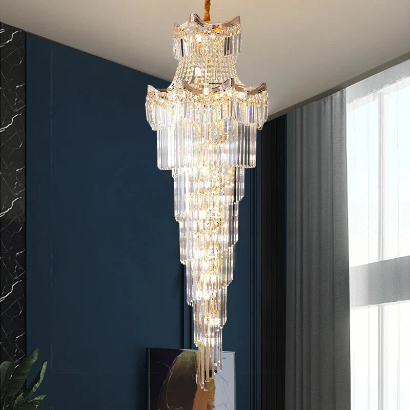 Luminaire Lustre design aérien en cristal – Référence : Elowen8374- - Nexa Lights