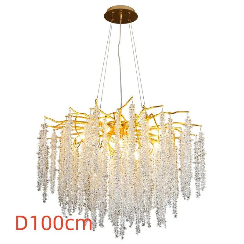 Luminaire Lustre design aérien en cristal – Référence : Elysia7834- - Nexa Lights