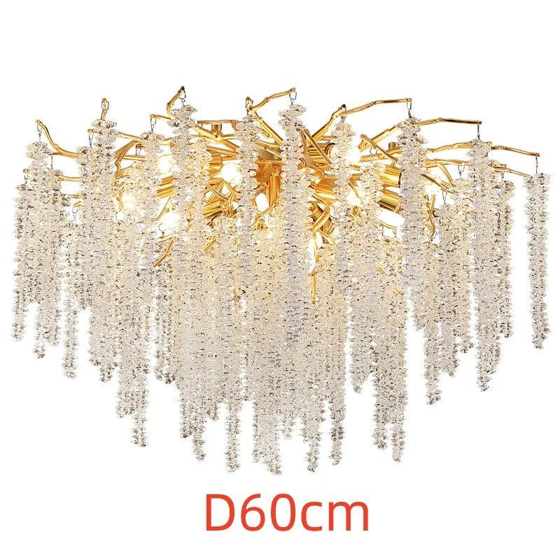 Luminaire Lustre design aérien en cristal – Référence : Elysia7834- - Nexa Lights