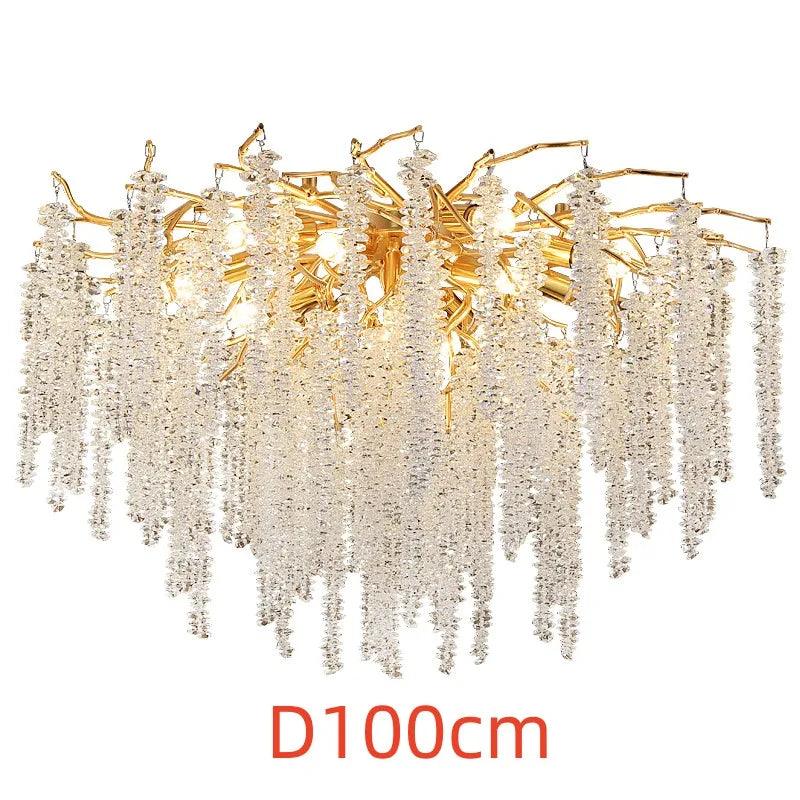 Luminaire Lustre design aérien en cristal – Référence : Elysia7834- - Nexa Lights