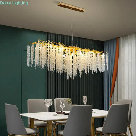 Luminaire Lustre design aérien en cristal – Référence : Elysia7834- - Nexa Lights