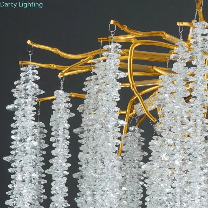 Luminaire Lustre design aérien en cristal – Référence : Elysia7834- - Nexa Lights