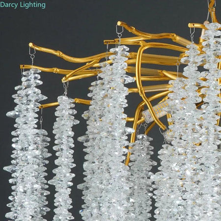 Luminaire Lustre design aérien en cristal – Référence : Elysia7834- - Nexa Lights