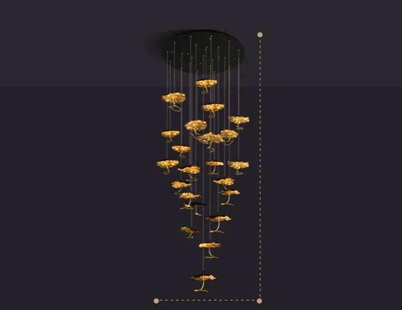 Luminaire Lustre design aérien en cristal – Référence : Maëlis3847- - Nexa Lights