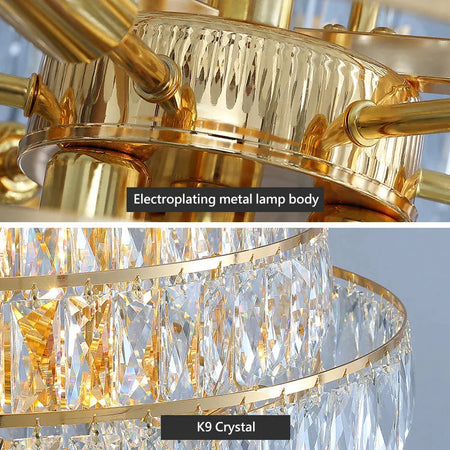 Luminaire Lustre design aérien en cristal – Référence : Noéline8743- - Nexa Lights