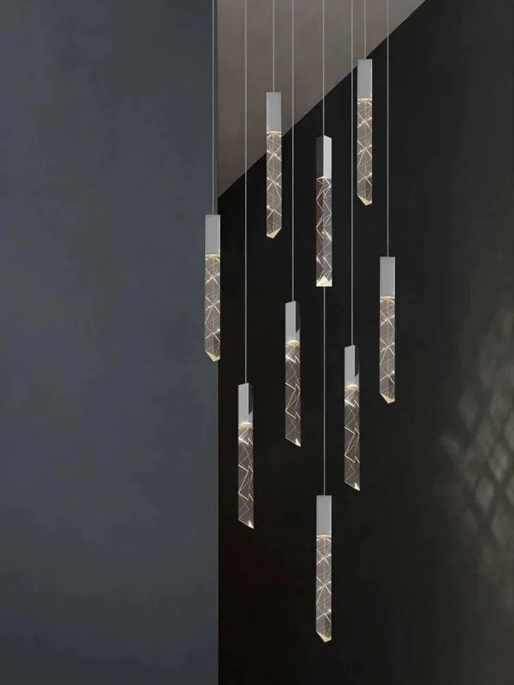 Luminaire Lustre design aérien en cristal – Référence : Oliana3847- - Nexa Lights