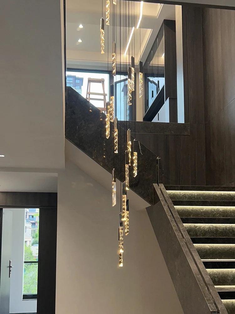 Luminaire Lustre design aérien en cristal – Référence : Oliana3847- - Nexa Lights
