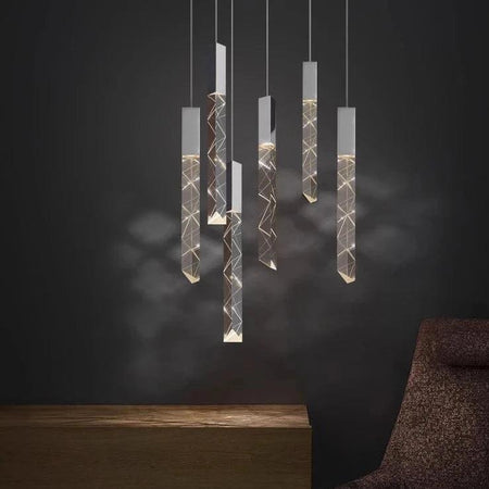 Luminaire Lustre design aérien en cristal – Référence : Oliana3847- - Nexa Lights
