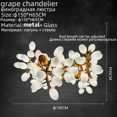 Luminaire Lustre design aérien en verre – Référence : Alvea3278- - Nexa Lights