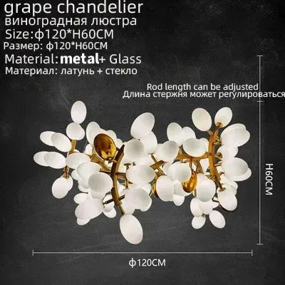 Luminaire Lustre design aérien en verre – Référence : Alvea3278- - Nexa Lights