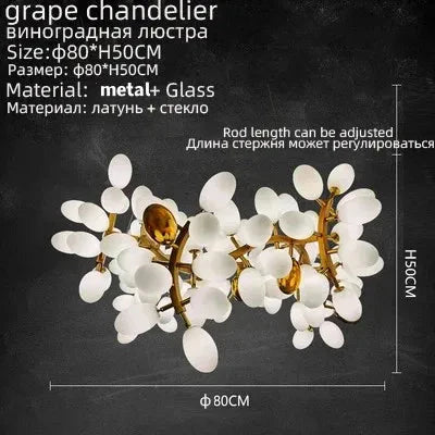 Luminaire Lustre design aérien en verre – Référence : Alvea3278- - Nexa Lights