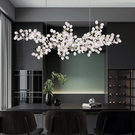 Luminaire Lustre design aérien en verre – Référence : Alvea3278- - Nexa Lights