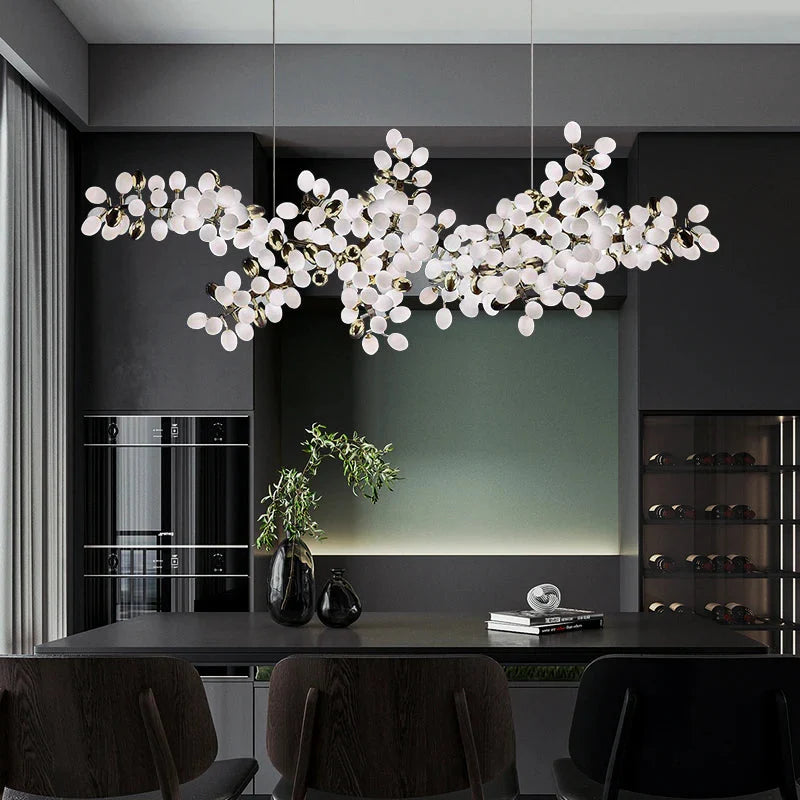 Luminaire Lustre design aérien en verre – Référence : Alvea3278- - Nexa Lights
