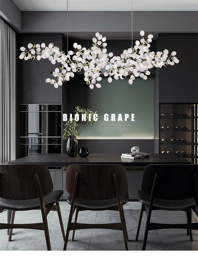 Luminaire Lustre design aérien en verre – Référence : Alvea3278- - Nexa Lights