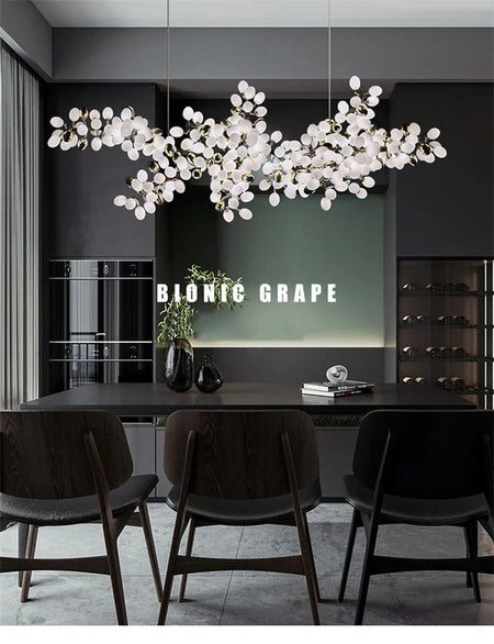 Luminaire Lustre design aérien en verre – Référence : Alvea3278- - Nexa Lights